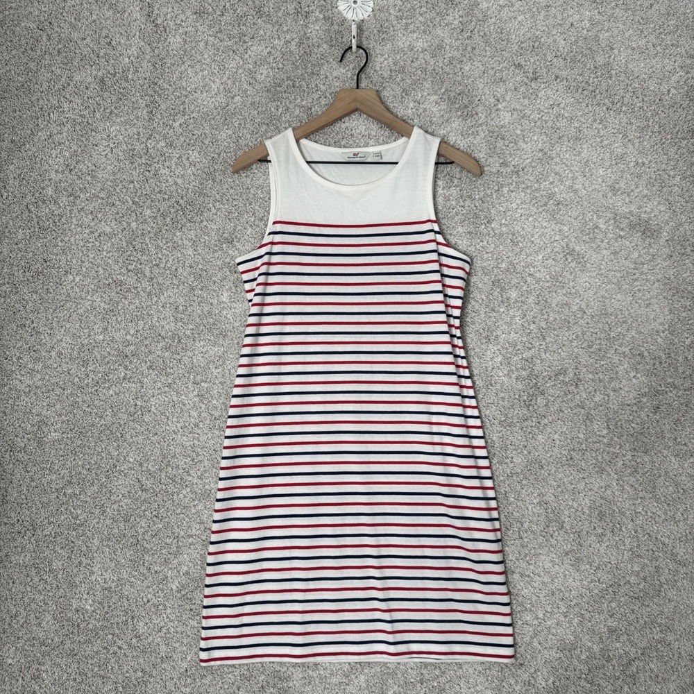 Vineyard Vines Striped Nantucket Shift Dress In Lighthouse Red Size XXS